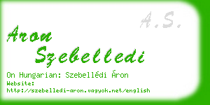aron szebelledi business card